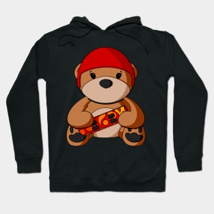 Skateboarding Teddy Bear Hoodie